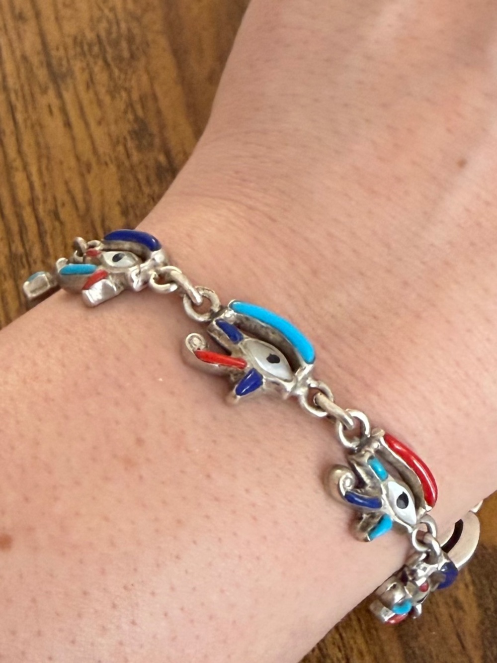 Evil Eye of Horus Silver Bracelet